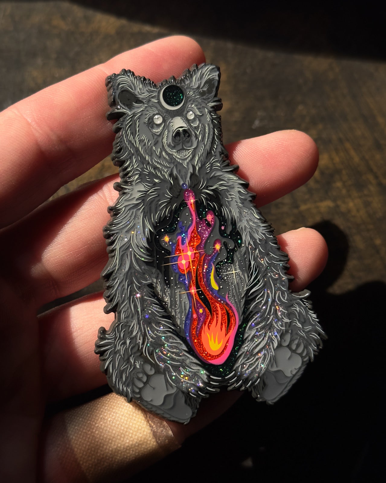 fire in the belly, enamel pin