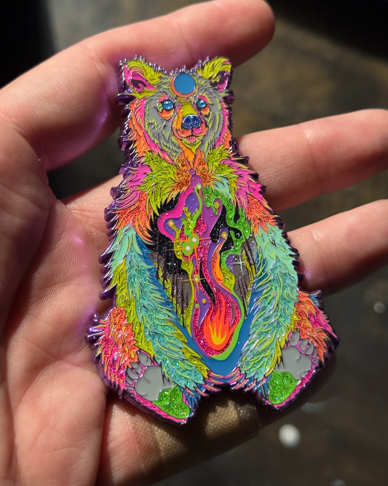 fire in the belly, enamel pin