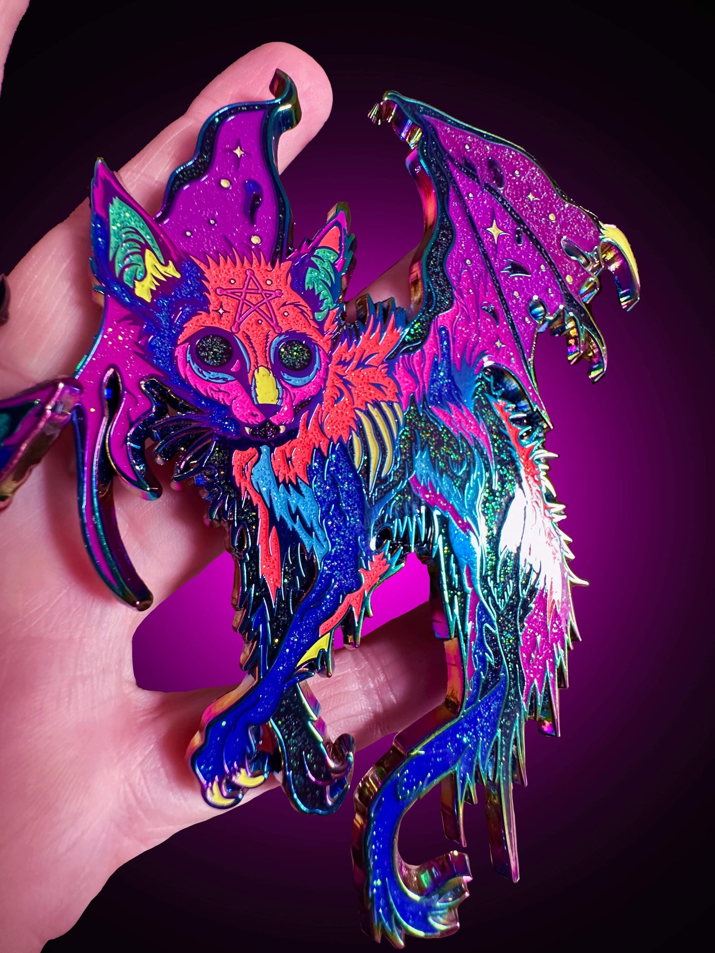 slanted enchantment, enamel pin