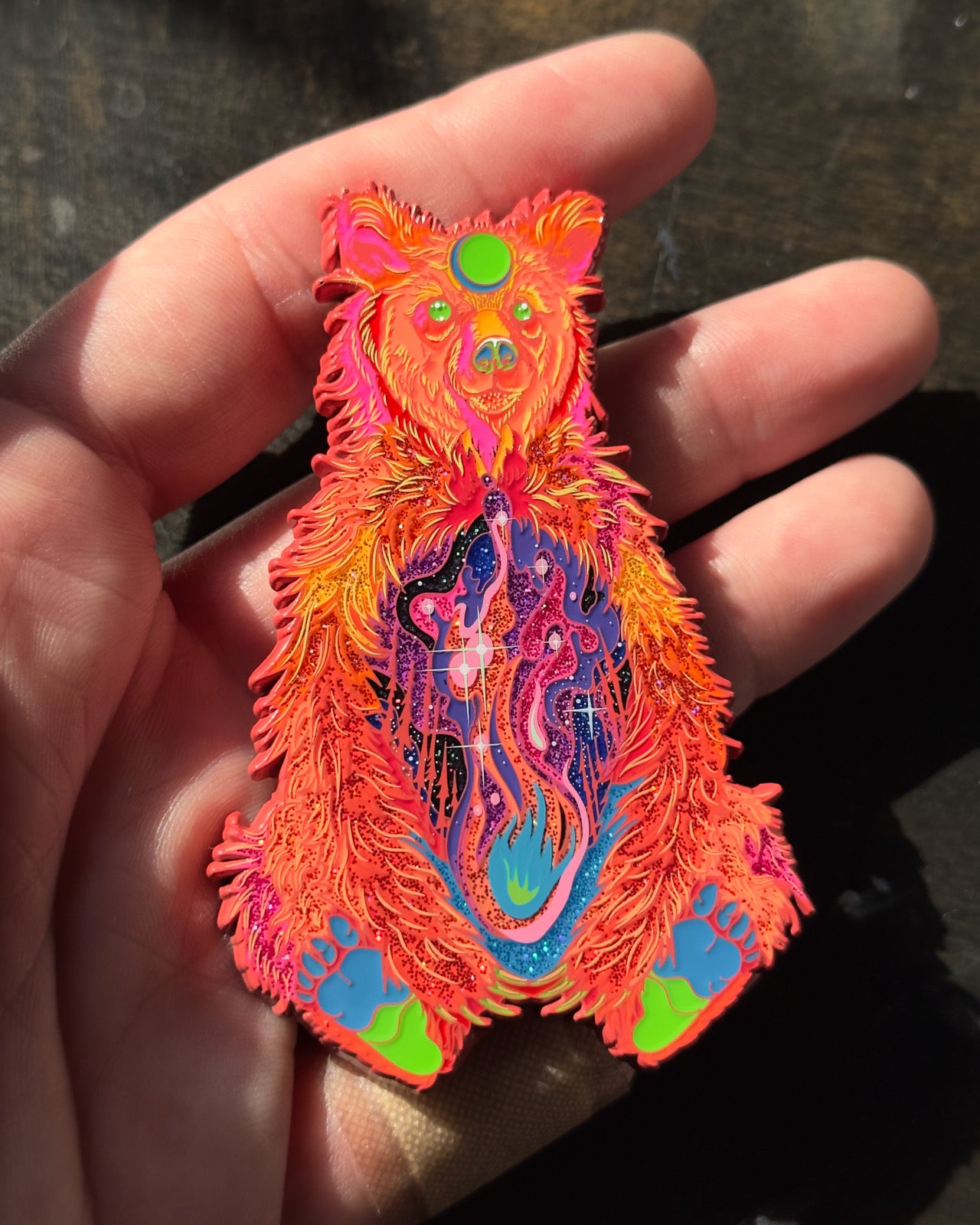 fire in the belly, enamel pin