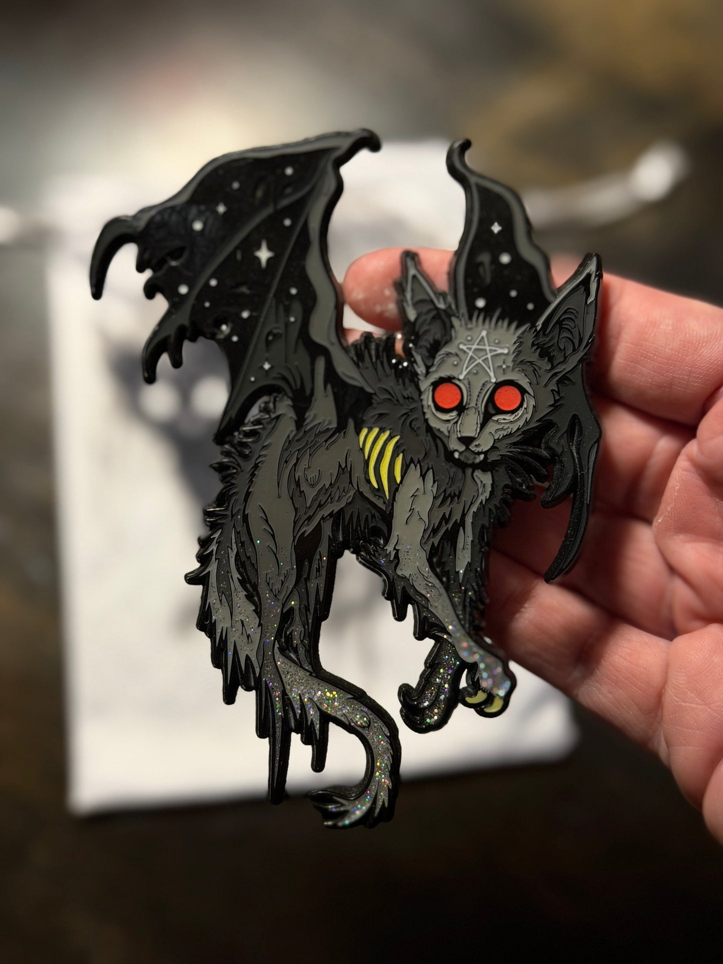 slanted enchantment, enamel pin